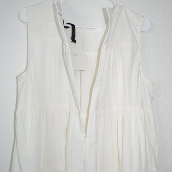 POMANDER PLACE Tuckernuck White Sleeveless Carmen Maxi Dress w Pockets L NWT - Picture 8 of 16